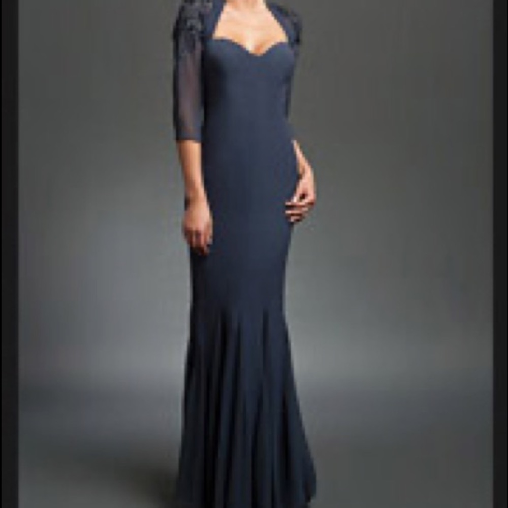 Dymor Couture Navy Evening Gown